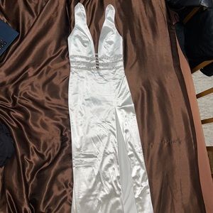 Brand New Meshki White Evening Gown